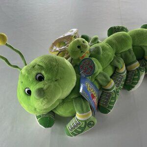Vintage Commonwealth Lots-a-Lots-a-Legggggs Green Caterpillar Plush Toy